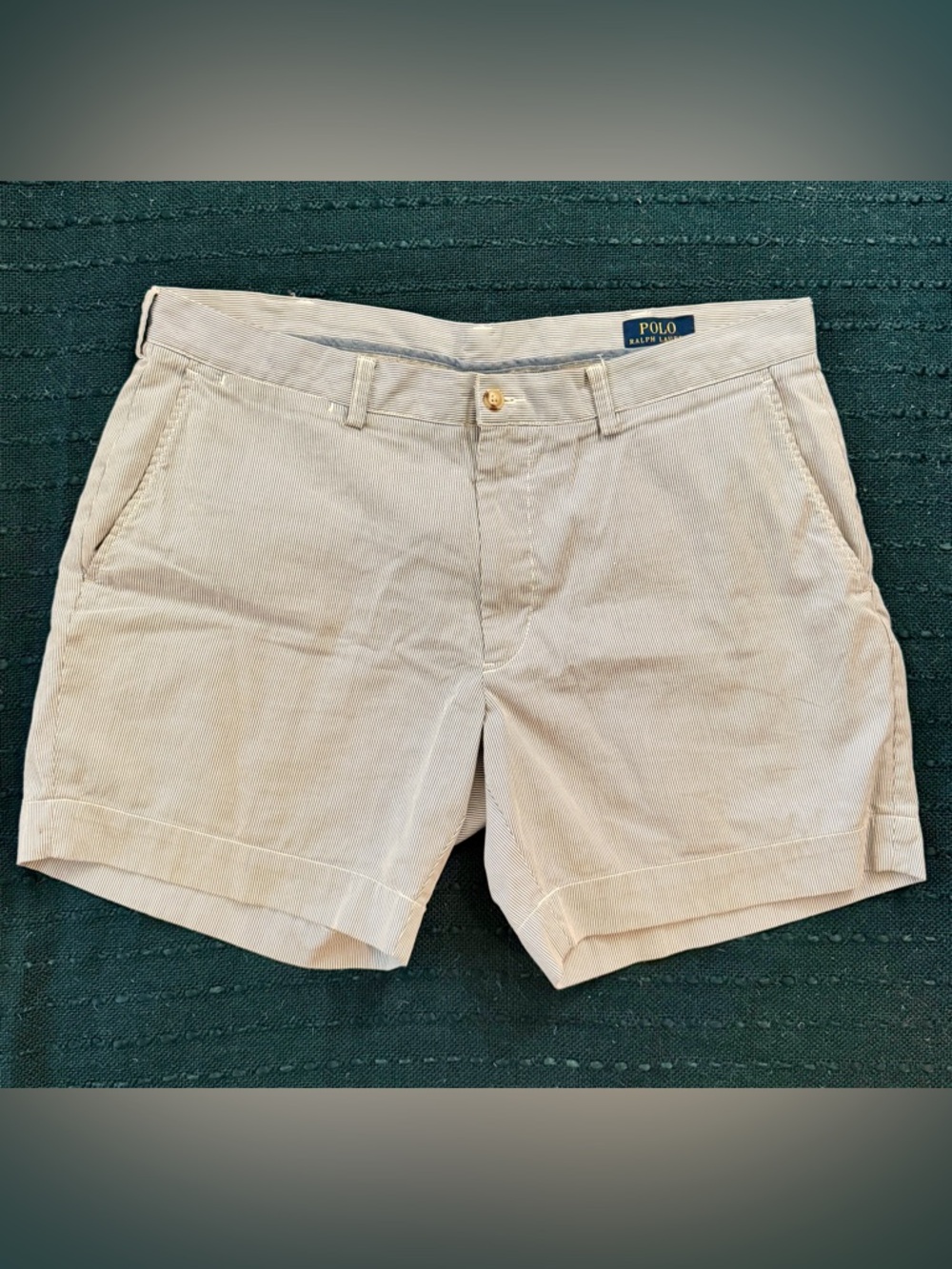 Polo Ralph Lauren Size 36 Striped Flat Front Classic 6” Fit Shorts